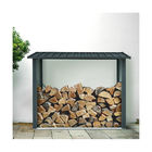 Anthracite RAL7016 Garden Metal Shed WS Series Wooden Storage